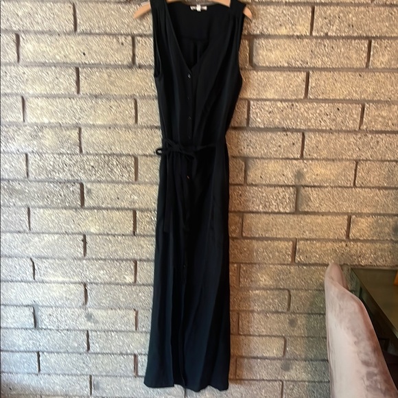 Splendid Kelly Linen Maxi button tie dress Sz M - Picture 2 of 11